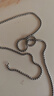 夢(mèng)至尊簡(jiǎn)約環(huán)環(huán)相扣鏈珍珠鏈十字鏈鈦鋼項鏈吊墜佩鏈男女 粗3mm長(cháng)60cm 曬單實(shí)拍圖