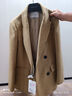 VEGA CHANG小西裝外套女秋季2025年新款英倫風(fēng)加厚寬松呢子上衣 奶姜棕 S 曬單實(shí)拍圖