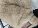 途尊加絨仿兔毛手套毛絨女秋冬保暖防風(fēng)冬季連指騎車(chē)時(shí)尚可愛(ài)學(xué)生男 皮標—米色 曬單實(shí)拍圖
