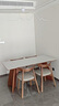 AUGUSTE奧古斯特白色巖板餐桌現代簡(jiǎn)約家用長(cháng)方形全托底板實(shí)木巖板餐桌椅 1.6米+4椅(瑪奇朵全托底板餐桌) 曬單實(shí)拍圖