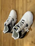 啄木鳥(niǎo)男鞋冬季中學(xué)生籃球運動(dòng)跑步球鞋青少年休閑高幫厚底老爹潮鞋子男 白黑色 42 曬單實(shí)拍圖