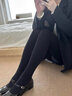 浪莎（LangSha）冬季加厚黑色絲襪打底褲女秋冬款光腿神器連腳踩腳連褲襪加絨黑絲 [黑]200D連腳 1條 均碼 [80-140斤] 曬單實(shí)拍圖