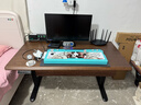 蘇木源 【京倉直發(fā)】 電動(dòng)升降桌電腦電競桌帶抽屜學(xué)習書(shū)桌實(shí)木辦公桌子 胡桃色-雙抽-兩節雙電機 【140*70cm】 加厚30mm實(shí)木桌面 曬單實(shí)拍圖
