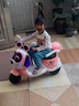 萌嘟嘟兒童電動(dòng)摩托車(chē)寶寶三輪車(chē)遙控1-7歲小孩可坐人充電大號玩具童車(chē) 頂配粉色+加大電瓶+后備箱+護欄 曬單實(shí)拍圖