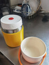 九陽(yáng)（Joyoung）保溫飯盒316L不銹鋼燜燒杯悶燒罐學(xué)生燜粥上班帶飯餐盒便攜燜燒壺 黃色-316不銹鋼-便攜提手600ml 曬單實(shí)拍圖