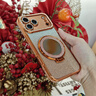 SUOLIAO適用iPhone17Promax手機殼新款鑲鉆閃粉磁吸支架自帶鏡頭膜全包圍防摔散熱保護套女生輕奢ins軟殼 【星宇橙+閃粉卡】磁吸閃粉支架-帶鏡頭膜+鋼化膜 iPhone17Promax 曬單實(shí)拍圖