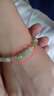 中國黃金（CHINA GOLD）竹節黃金手鏈女足金和田玉手串教師節禮物送女老師老婆生日實(shí)用京速達-足金竹節夾圓珠手串-和田玉 曬單實(shí)拍圖