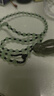 妗綺和田玉項鏈掛繩玉佩玉墜掛繩子吊墜掛繩男女玉珠鏈子手工珠鏈配繩 6mm圓珠+綠色繩 曬單實(shí)拍圖