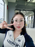 唐獅（TonLion）2025女立領(lǐng)拉鏈袖子拼接長(cháng)袖T恤 藏青 L  曬單實(shí)拍圖