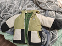 威爾貝魯（WELLBER）兒童外套2024秋冬新款連帽三合一上衣休閑加厚男女童裝開(kāi)襟上衣 軍綠 120/60 曬單實(shí)拍圖