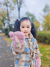 愛(ài)寶適兒童手套秋冬嬰兒加厚全包指手套寶寶保暖掛脖連指套胡蘿卜兔T256 曬單實(shí)拍圖