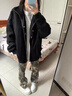 EPET黑色外套男女春秋款2025新款設計高級感個(gè)性美式飛行寬松百搭夾克 黑色 雙層外套 M 95-110斤 曬單實(shí)拍圖