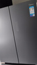 美的（Midea）冰箱法式四門(mén)522升60cm薄純平全嵌微晶一周凈味除菌智能家用冰箱BCD-522WUFGPZMA鉆影灰 曬單實(shí)拍圖