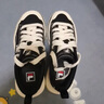 斐樂(lè )（FILA）官方LOOP女鞋帆布鞋新款休閑運動(dòng)鞋小白鞋板鞋斷層鞋 黑-BK 35.5 曬單實(shí)拍圖