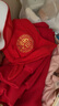 忻悅晴寶寶周歲禮服一周歲男孩衣服秋季女寶寶生日抓周服裝嬰兒紅色套裝 春秋-吉祥龍+四件套-紅+紅 90 cm 體重21-26斤 曬單實拍圖