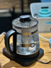 九陽(yáng)（Joyoung）1.7L大容量養生壺 保溫煮茶壺養生電茶壺多功能花茶壺 家用全自動(dòng)煮茶器玻璃電水壺智能調溫燒水壺 黑色 1.7L 送304不銹鋼茶籃 曬單實(shí)拍圖