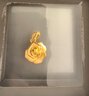 周大福玫瑰花黃金吊墜女(工費:220計價(jià))EOF1083 足金 約4.60g 曬單實(shí)拍圖
