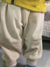 嘟嘟家兒童透氣長(cháng)褲秋裝男童舒適針織褲女童秋季百搭褲子寶寶寬松束腳褲 杏色 100 曬單實(shí)拍圖