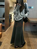 浪莎魚(yú)尾裙女秋冬季2025新款針織高腰顯瘦a字包臀裙氣質(zhì)高級感半身裙 曬單實(shí)拍圖