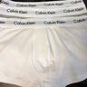 Calvin Klein內衣男士三條裝ck提花腰邊低腰棉質(zhì)貼身防夾臀四角褲平角內褲男 U2664998-太空黑/月光白/椰青灰 3條 XL 曬單實(shí)拍圖