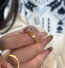 中國黃金（CHINA GOLD）黃金戒指女士足金日照金山對戒純金生日禮物送女友老婆 足金日照金山女戒指約2.0g 曬單實(shí)拍圖