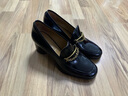 萊爾斯丹商場(chǎng)同款通勤樂(lè )福鞋2025秋冬新款粗跟復古真皮深口單鞋54201 黛瓦黑 BKL 37 曬單實(shí)拍圖