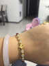 禮意久久玉石999足金黃金四葉草手鏈女生日禮物女生女士女友老婆女款手串 曬單實(shí)拍圖