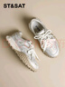星期六（St&Sat）德訓鞋女2025新款休閑鞋女時(shí)尚阿甘鞋百搭運動(dòng)女板鞋SZSSD1112P39 香檳金 單層 38 曬單實(shí)拍圖