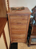 西提 胡桃木實(shí)木斗柜現代簡(jiǎn)約家用收納臥室儲物三斗柜斗櫥 寬度50cm 曬單實(shí)拍圖
