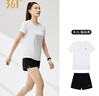361°跑步運動(dòng)套裝女士夏季衣服新款速干短袖短褲兩件套662524001H-1 曬單實(shí)拍圖
