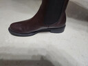 愛(ài)步（ECCO）靴子女 時(shí)尚潮流百搭冬季切爾西女靴牛皮粗跟短靴女 型塑266503 棕色26650301014 37 曬單實(shí)拍圖