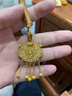 潮宏基傳家寶古法黃金項鏈女足金吊墜套鏈天子門(mén)生長(cháng)命鎖生日禮物 計價(jià)U 項鏈 12.35g 曬單實(shí)拍圖