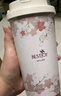富光拾喜（FUGURNG BESTJOY）保溫杯咖啡杯男女士陶瓷內(nèi)膽隨行杯學(xué)生吸管水杯子 白櫻花520ml 曬單實拍圖