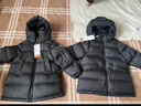 保姆鵝  兒童羽絨服寶寶中長(zhǎng)款護(hù)臉加厚鴨絨外套防風(fēng)保暖童裝冬裝 炭黑 110 曬單實(shí)拍圖
