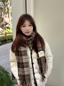 CARNEGIE&KEITH美拉德棕色圍巾女秋冬季2025新款高級感格子保暖情侶圍脖生日禮物 米咖色【順豐發(fā)貨代寫(xiě)賀卡精致禮盒走心送禮】 曬單實(shí)拍圖