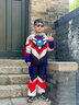 ULTRAMAN奧特曼衣服男童加絨加厚發(fā)光冬裝兒童賽羅男孩冬季套裝蜘蛛俠童裝 【歐布】（發(fā)光眼鏡） 140 【建議身高130-140cm】 曬單實(shí)拍圖