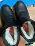 翁 不倒翁防滑鞋 老年男士防滑保暖鞋 中老年爸爸鞋冬季老人大棉鞋17888-b 黑色 41 曬單實(shí)拍圖