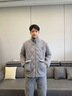 CA BRIDA輕奢品牌男士睡衣男冬季三層加厚加絨珊瑚絨夾棉襖可外穿家居服 Y23511迪灰 L 【建議120-140斤】 x 3層 曬單實(shí)拍圖