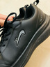 貴人鳥(niǎo)運動(dòng)鞋男鞋革面休閑鞋減震跑步鞋 黑色 41  曬單實(shí)拍圖