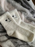 接運貓秋冬季襪子女中筒襪加絨加厚保暖毛圈襪可愛(ài)毛茸茸地板襪ins潮襪 [毛毛襪組合款]5款各1雙] 5雙 曬單實(shí)拍圖