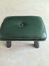 崇耐小凳子家用矮凳實(shí)木凳子輕奢感小板凳客廳軟包茶幾凳子換鞋凳 矮款墨綠【雙層油蠟皮】 曬單實(shí)拍圖