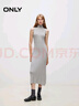 ONLY秋季簡(jiǎn)約百搭立領(lǐng)套裝針織長(cháng)裙連衣裙女|124346011 G47 淺花灰色 L (170) 88A 曬單實(shí)拍圖