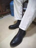 切爾西靴男士高幫英倫風(fēng)馬丁靴男款布洛克冬季真皮復古百搭短靴子 深棕色 39 標準皮鞋碼(真皮內里)8607 曬單實(shí)拍圖