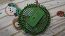 usb小風(fēng)扇可充電學(xué)生宿舍床上吊扇燈靜音小型家用廚房廁所電風(fēng)扇 宿舍搖頭吊扇-蘋(píng)果綠 【充電款+夜燈+三檔風(fēng)力】 曬單實(shí)拍圖