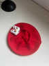 pdmcms寶寶貝雷帽秋冬喜慶紅色毛線(xiàn)帽可愛(ài)拜年帽嬰幼兒男女寶寶圣誕帽 醒獅貝雷帽【紅色44-48cm】 曬單實(shí)拍圖