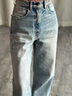 moussy【熱銷(xiāo)爆款】褲王新款直筒水洗毛邊牛仔褲010GAS11-5440 藍色 M 曬單實(shí)拍圖