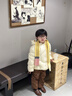 white wheat兒童2025冬季新款褲子男女童純棉長(cháng)褲寶寶外出闊腿褲暖 咖色 120 曬單實(shí)拍圖