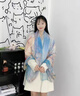 恒源祥大紗巾絲巾2024新款仿真絲圍巾高端春秋冬高檔媽媽薄款時(shí)尚圍巾 藍(lán)色海洋180 曬單實(shí)拍圖