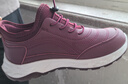 回力（Warrior）女鞋媽媽鞋秋季皮面中老年鞋輕便軟底健步鞋女士運動(dòng)休閑鞋酒紅38 曬單實(shí)拍圖