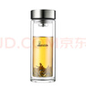 希諾（HEENOOR）抗菌玻璃杯雙層防燙辦公車(chē)載水杯男高檔泡茶杯子X(jué)N-9303 360mL 曬單實(shí)拍圖